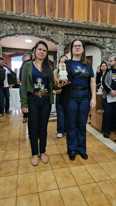 A Casa da Mãe Aparecida ficou pequena na segunda celebração da manhã em Laranjeiras do Sul